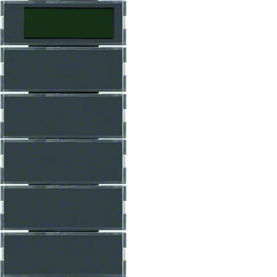 KNX SYSTEM S.1/B.3/B.7 5fach-Taster mit Temperaturregler und Display für Aluminium- und Anthrazitrahmen
