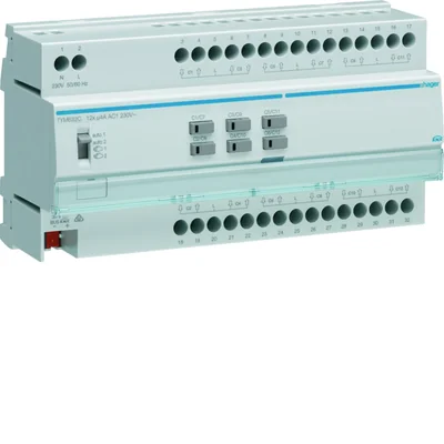 KNX system Sterownik żaluzjowy / roletowy, 12-krotny, 230 V AC