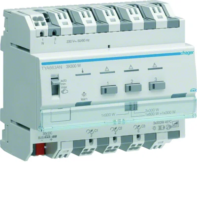 KNX-System Universeller 3-Kanal-Dimmer 300W, 6 Mod