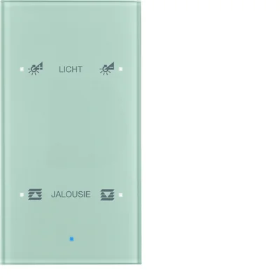 KNX TS Glas-Tastsensor 2-fach konfigurierbarer Aluminium-Glas