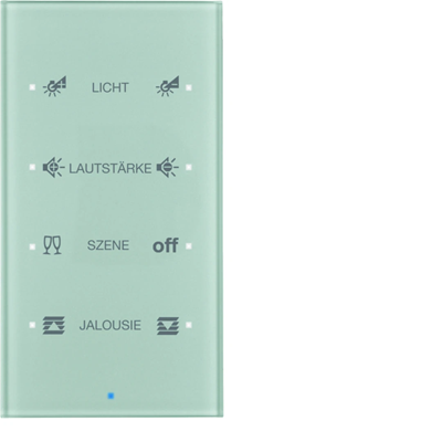 KNX TS Glass touch sensor 4-way configurable aluminum glass