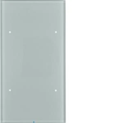 KNX TS Sensor Glas Touch 2-fach Komfort Glas Aluminium