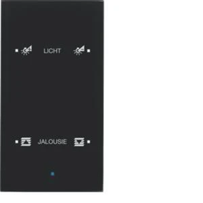 KNX TS Sensor Glas Touch 2-fach konfigurierbar Glas schwarz