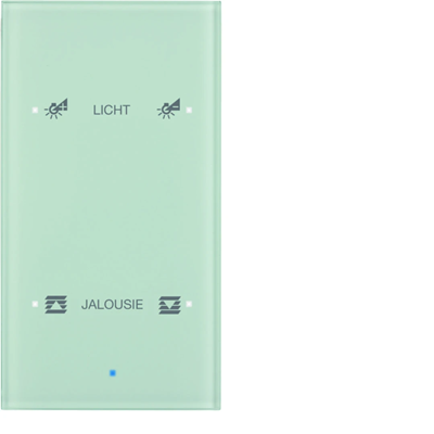 KNX TS Sensor Glas Touch 2-fach konfigurierbar Glas weiß