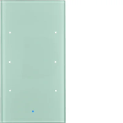 KNX TS Sensor Glas Touch 3-fach Komfort Glas Aluminium