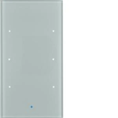 KNX TS Sensor Glas Touch 3-fach Komfort Glas Aluminium