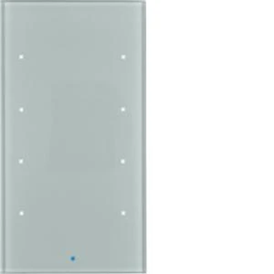 KNX TS Sensor Glas Touch 4-fach Komfort Glas Aluminium