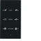 KNX TS Sensor glass touch 3-fold configurable glass black