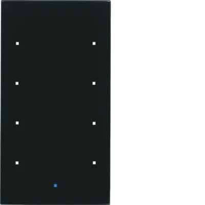 KNX TS Sensor glass touch 4-fold comfort glass black