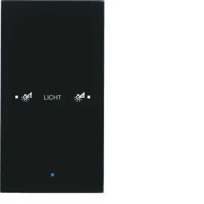 KNX TS Sensor szklany dotykowy 1-krotny konfigurowalny szkło czarny