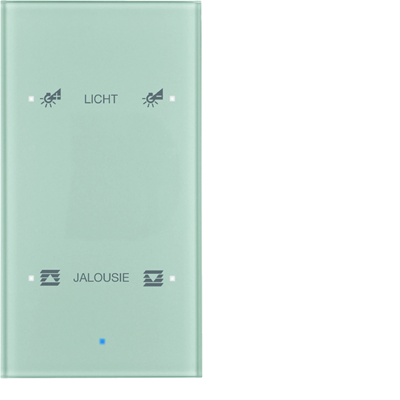 KNX TS Sensor szklany dotykowy 2-krotny konfigurowalny szkło aluminium