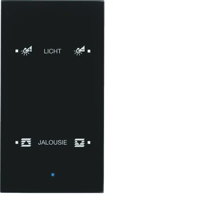 KNX TS Sensor szklany dotykowy 2-krotny konfigurowalny szkło czarny