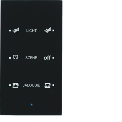 KNX TS Sensor szklany dotykowy 3-krotny konfigurowalny szkło czarny