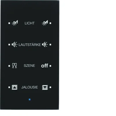 KNX TS Sensor szklany dotykowy 4-krotny konfigurowalny szkło czarny