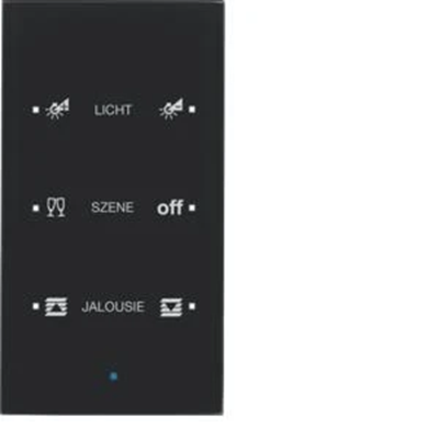 KNX TS Sensor verre tactile configurable 3 fois verre noir