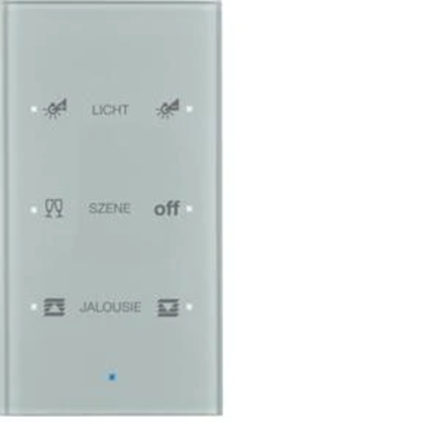 KNX TS Sensore tattile in vetro 3 volte configurabile in vetro alluminio