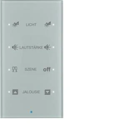 KNX TS Sensore tattile in vetro 4 volte configurabile in vetro alluminio