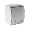 KOALA Illuminated bell switch n/t IP44 grey