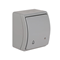 KOALA Illuminated bell switch n/t IP44 grey