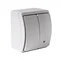 KOALA Illuminated candlestick switch n/t IP44 grey