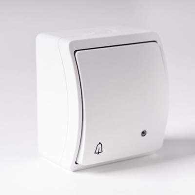 KOALA Illuminated doorbell connector IP44 white