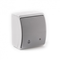 KOALA Illuminated doorbell switch IP44 grey/graphite