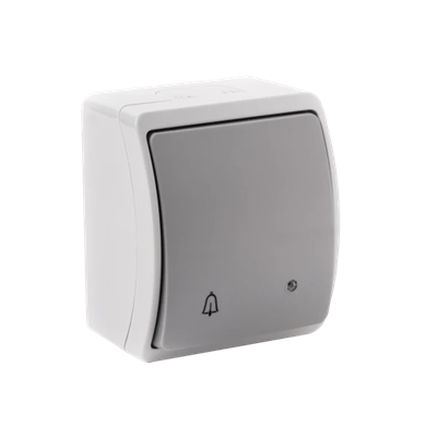 KOALA Illuminated doorbell switch IP44 grey/graphite