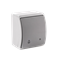 KOALA Illuminated doorbell switch IP44 grey/graphite