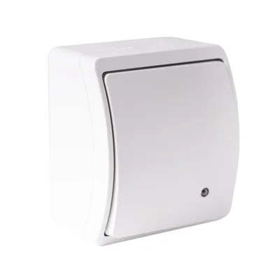 KOALA Illuminated unipolar switch n/t IP44 white