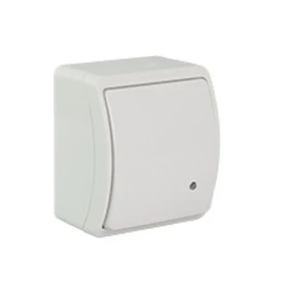 KOALA Illuminated unipolar switch n/t IP44 white