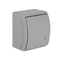 KOALA Interrupteur unipolaire lumineux n/t IP44 gris