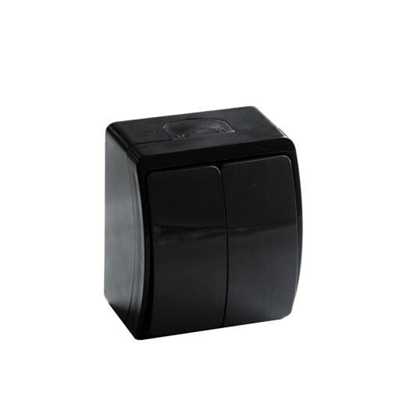 KOALA Interruptor candelabro de superficie IP44 negro