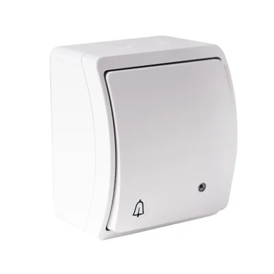 KOALA Pulsador de timbre luminoso n/t IP44 blanco