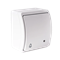 KOALA Pulsador de timbre luminoso n/t IP44 blanco