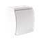 KOALA Single-pole splash-proof surface-mounted white switch