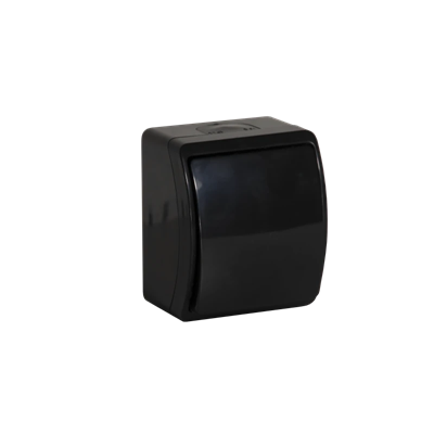 KOALA Single-pole surface-mounted IP44 black switch
