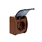 KOALA Single socket (2P+E) schuko n/t IP44 bronze with smoke flap