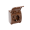 KOALA Single socket (2P+E) schuko n/t IP44 brown with a flap brown