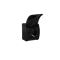 KOALA Single socket outlet with earthing 2P+E surface-mounted IP44 black with a black flap