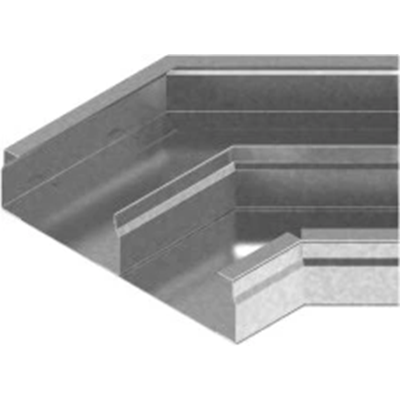 Kolanko dwutorowe ocynkowane 45st szerokość 250mm wysokość 48mm