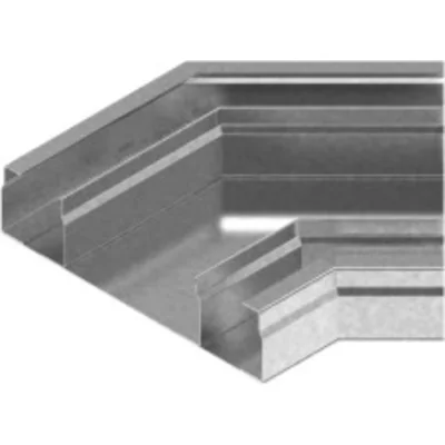 Kolanko trzytorowe ocynkowane 45st szerokość 350mm wysokość 48mm