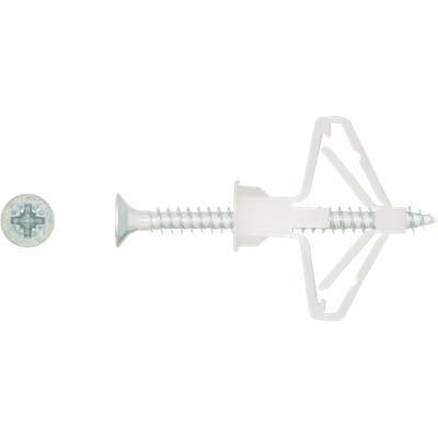 Kołek do gipsokartonu fi 10 mm z wkrętem, 100 szt.