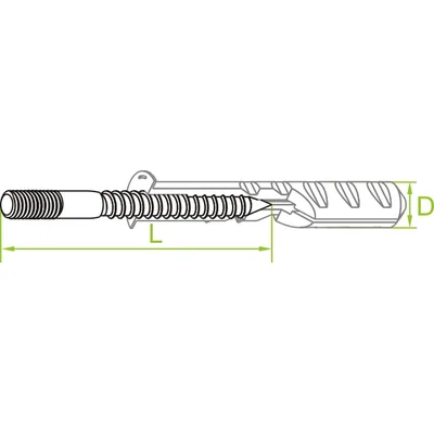 Kołek gwintowany ocynkowany dwustronny średnica 12mm długość 80mm gwint 8mm