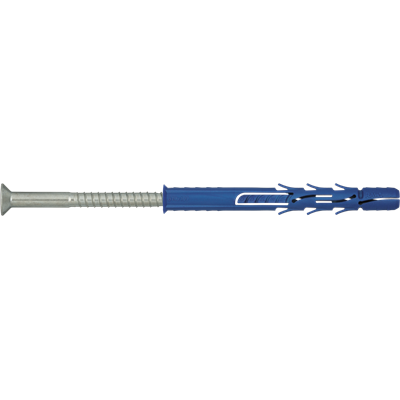 Kołek ramowy poliamidowy z ocynkowanym wkrętem FF1 8x100 mm z kołnieżem z łbem stożkowym, 50szt.