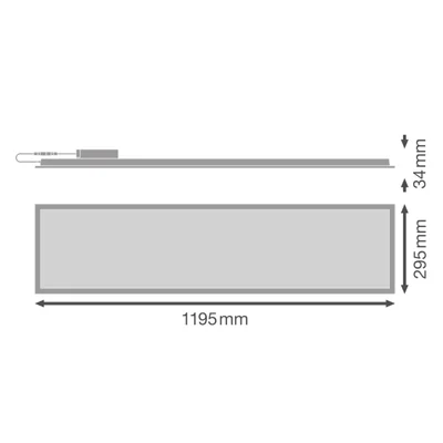 Kompakt-Panelleuchte 1200 V 33 W 840 U19