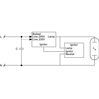 Kompaktní elektronický předřadník SKD 578 230V