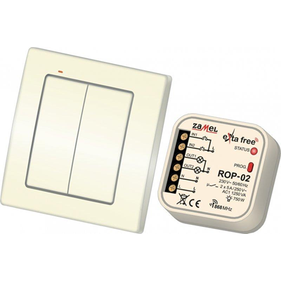 Комплект безпровідного керування тип: RZB-04 (RNK-04+ROP-02)