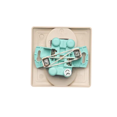 Komplette Doppelsteckdose 230V, beige