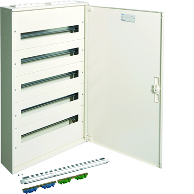 Komplette Schaltanlage 5x24modular + PE/N-Klemmen IP30/I Klasse n/t