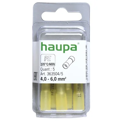 Konektor na tupo 4,0-6,0mm2 žlutý 5 ks